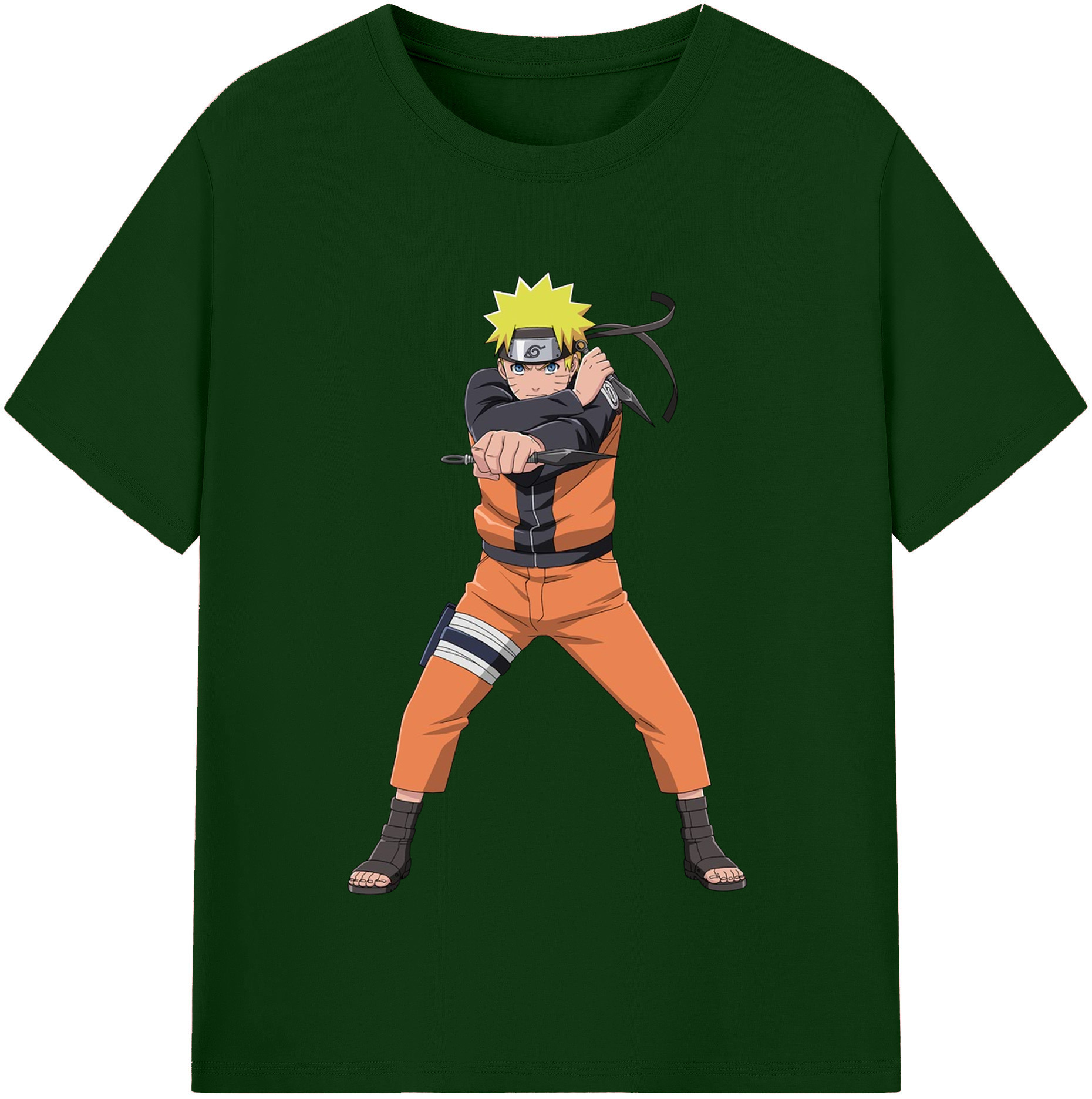 （画像用） NARUTO -ナルト- うずまき ナルト Uzumaki Naruto 綿100％半袖Tシャツ（フロントプリント）